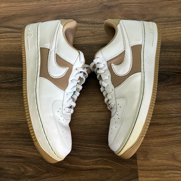 Nike Air Force 1 XXV 07 Mens 12 Shoe 315122 211 White Green Gold Cloverdale Park - Picture 6 of 10